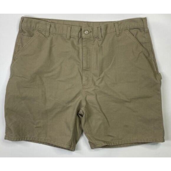 Carhatt Relaxed Fit Mens Cargo Carpenter Shorts Green Rugged Flex Work 42x11 - Picture 1 of 12